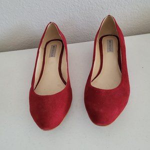 Nisolo, Mendez Cranberry Flat Shoes, New Condition, Size 10